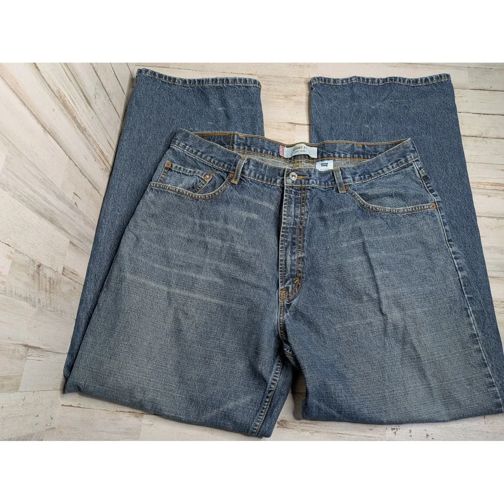 Levi's 599 Giant Fit Baggy Skater Blue Wash Jeans Size 38x34 Rare HTF Street